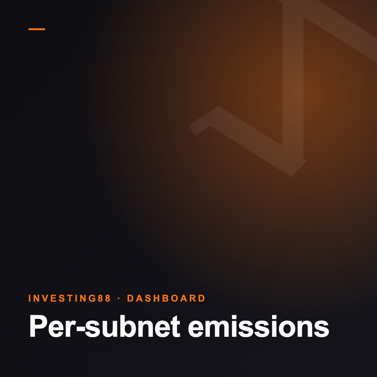 Per-subnet emissions, now in the dashboard